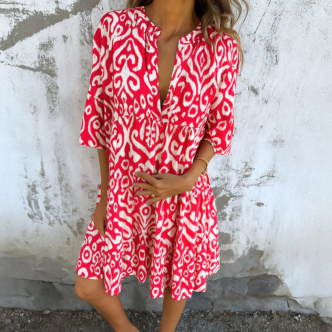 Sybil | Elegant V-Neck Dress