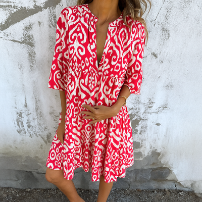 Sybil | Elegant V-Neck Dress