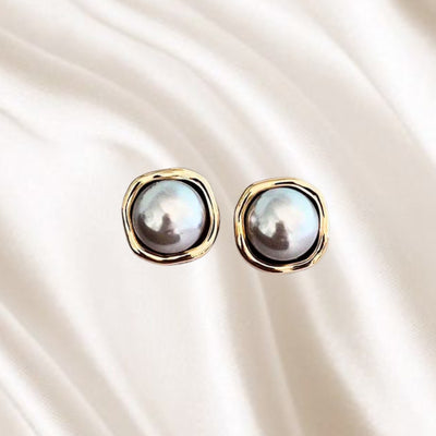 Midnight Pearl | Elegant Black Pearl Earrings