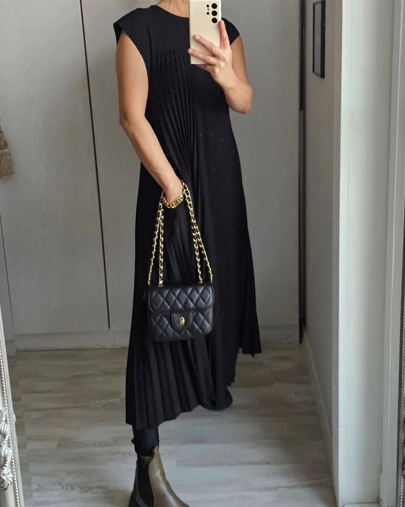 ABBY | FLOWY PLEATED DRESS