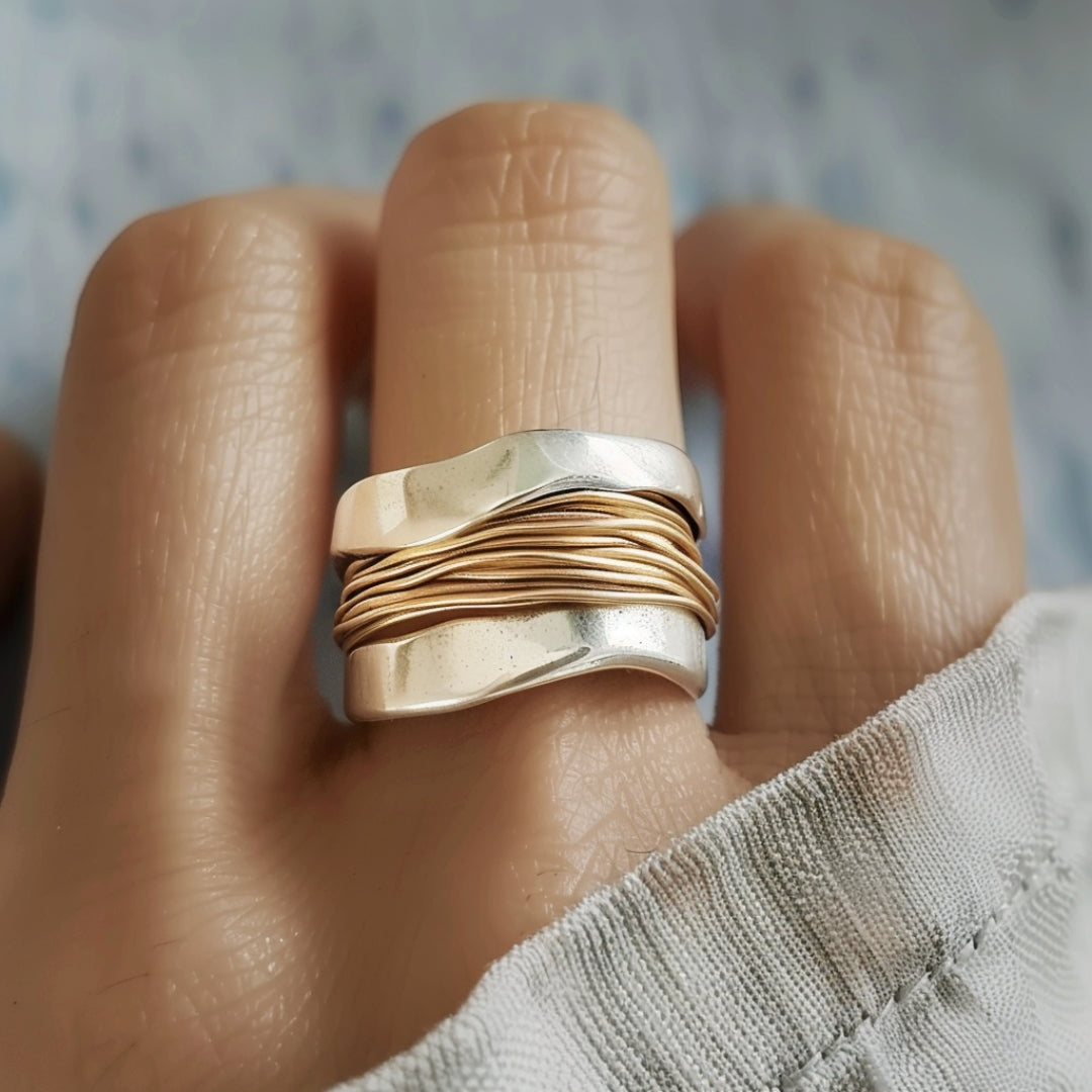 Aureum I Gold and Silver Ring