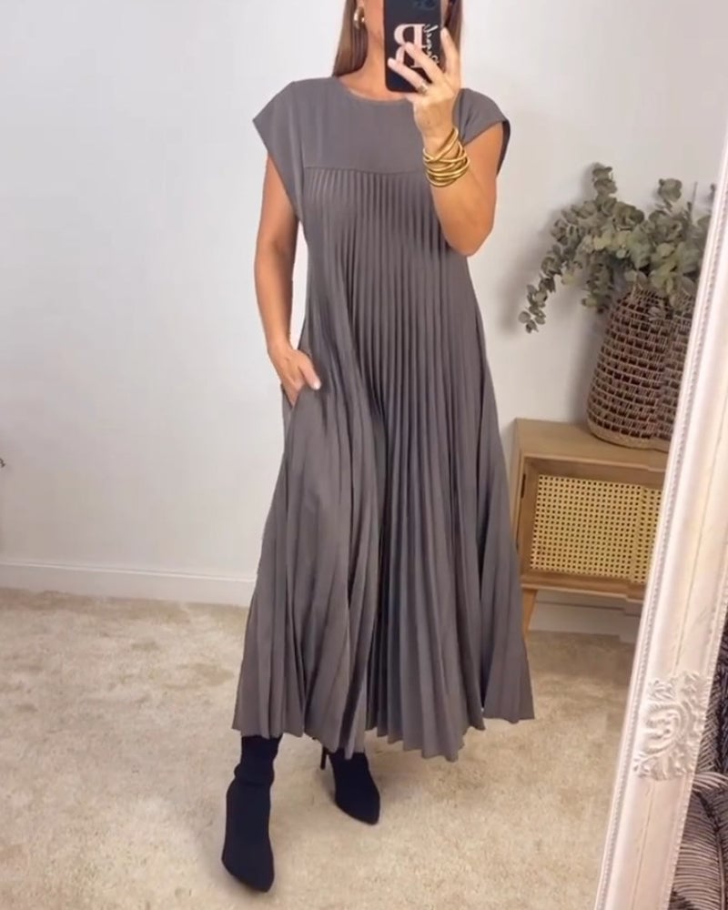 ABBY | FLOWY PLEATED DRESS