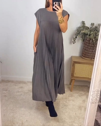 ABBY | FLOWY PLEATED DRESS