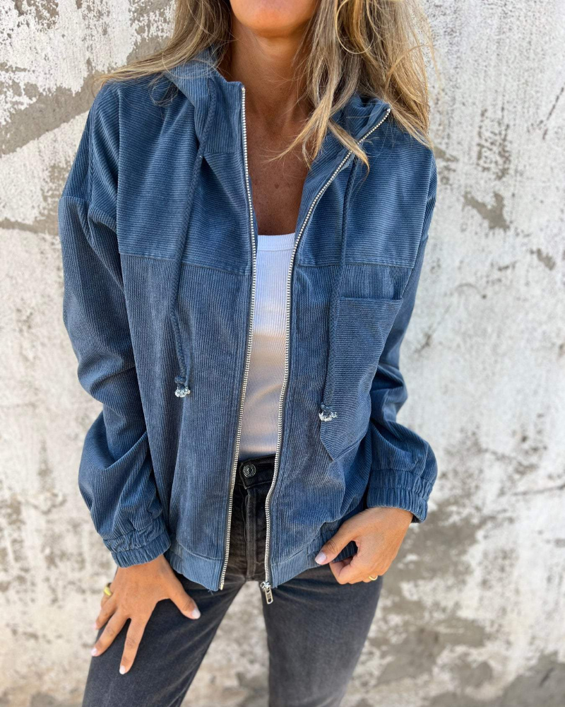 NORA | ESSENTIAL CORDUROY HOODED JACKET