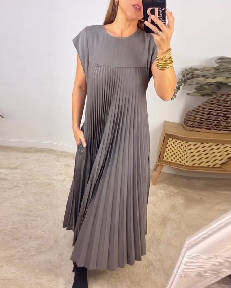 ABBY | FLOWY PLEATED DRESS