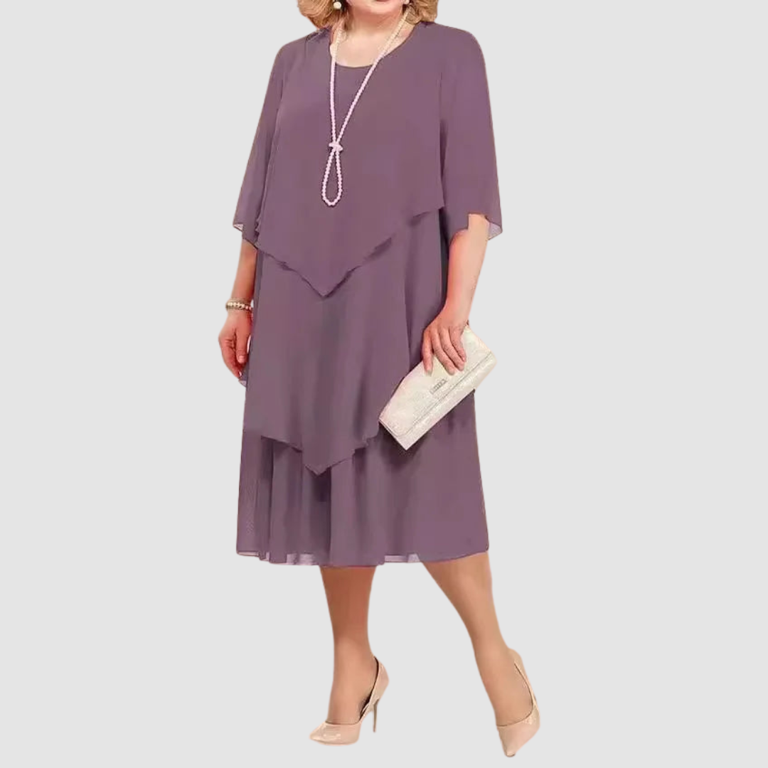 ROSE | ELEGANCE CHIFFON MIDI DRESS