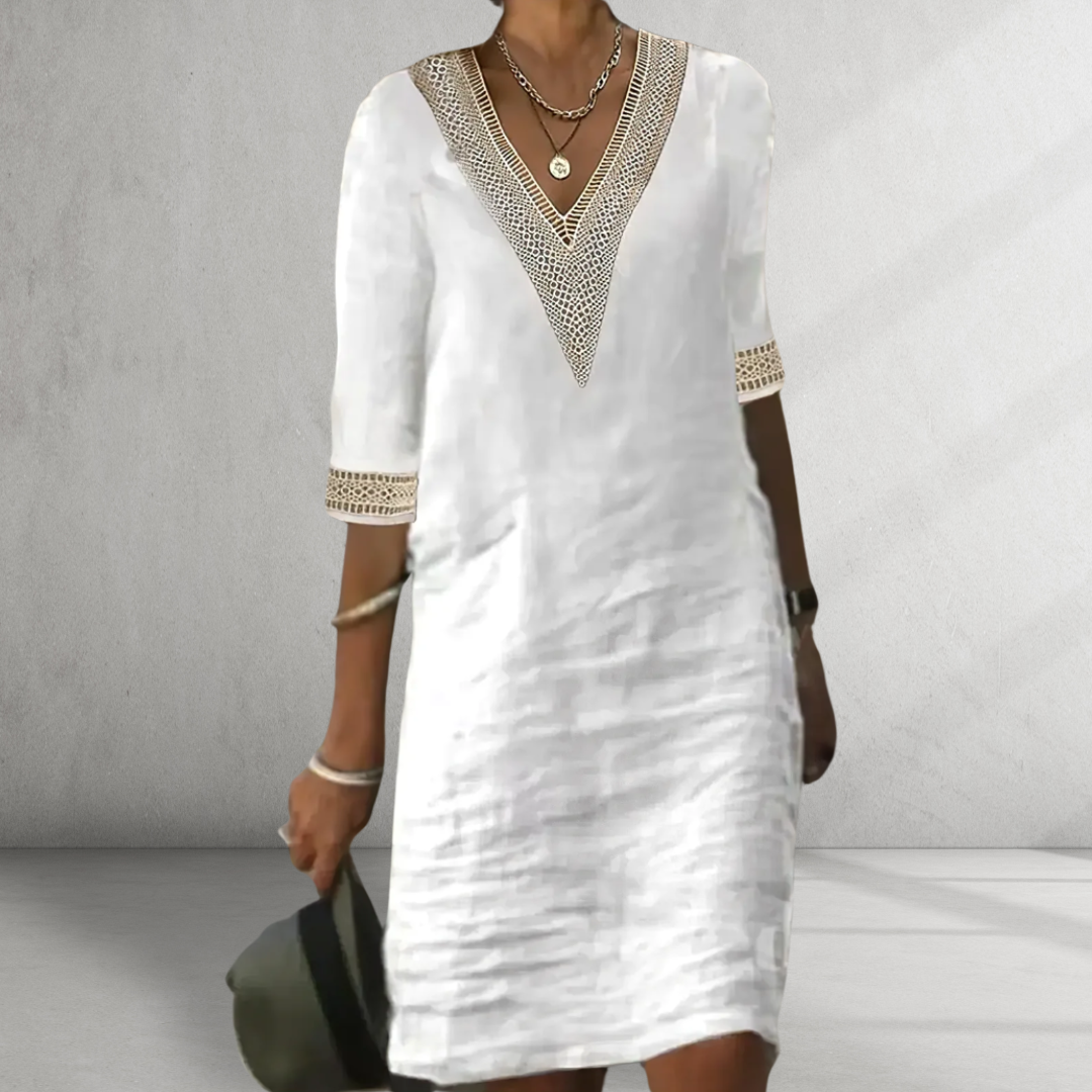 Anwen | Cotton Linen Summer Dress