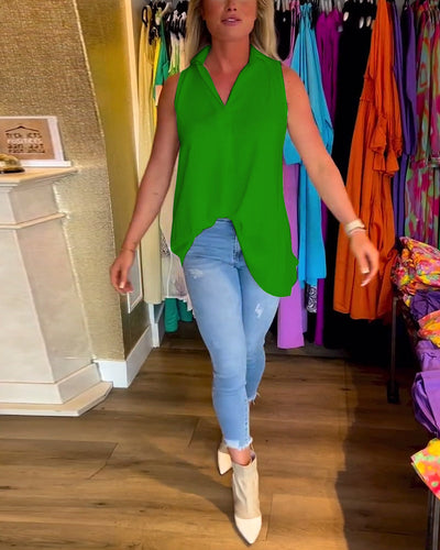 LENA | FLOWY SLEEVELESS BLOUSE