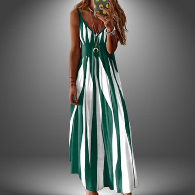 Verity | Striped Sleeveless Maxi Dress for Effortless Summer Elegance