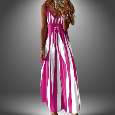 Verity | Striped Sleeveless Maxi Dress for Effortless Summer Elegance