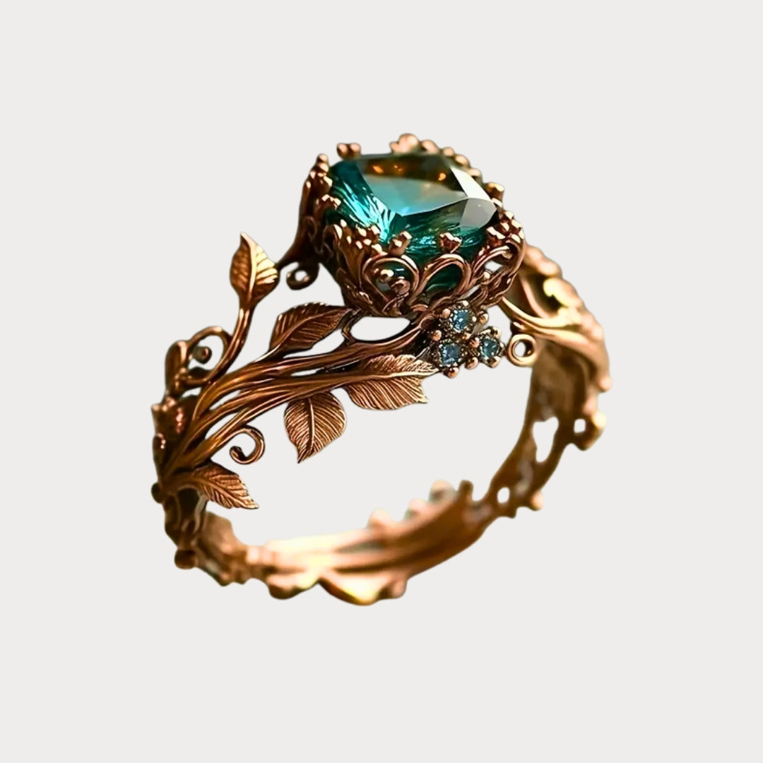 Forest Glow | Nature Green Crystal Ring