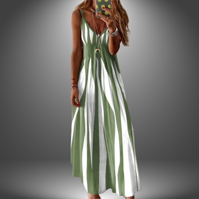 Verity | Striped Sleeveless Maxi Dress for Effortless Summer Elegance