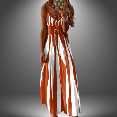 Verity | Striped Sleeveless Maxi Dress for Effortless Summer Elegance