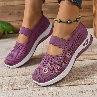 EMMA | FLORAL STITCH WALKING SNEAKERS