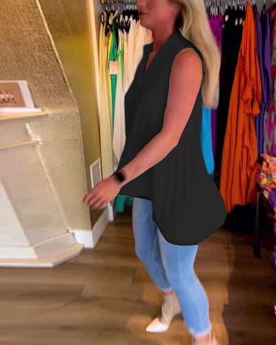 LENA | FLOWY SLEEVELESS BLOUSE
