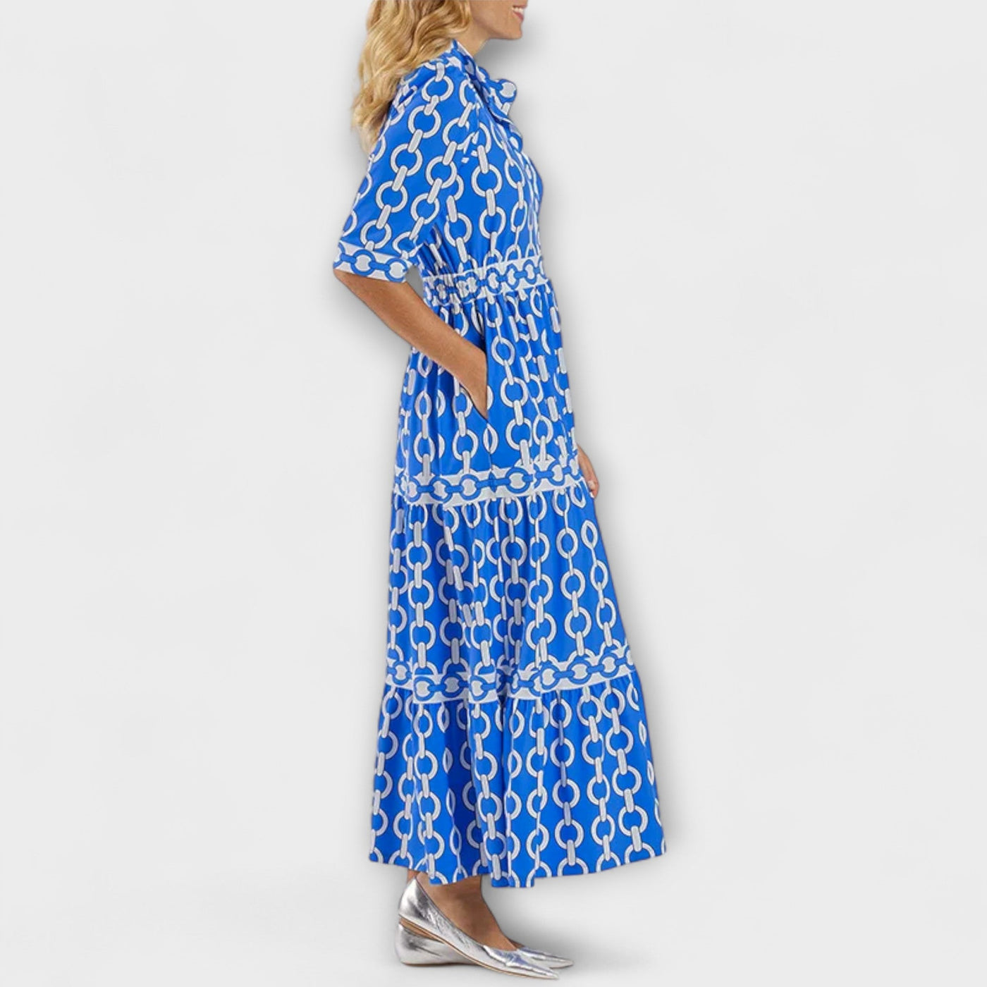 Solene | Midi Dress with Chain Pattern