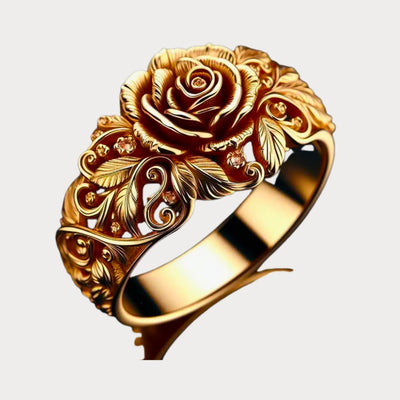 Golden Petal | Elegant Flower Ring