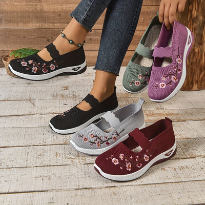 EMMA | FLORAL STITCH WALKING SNEAKERS