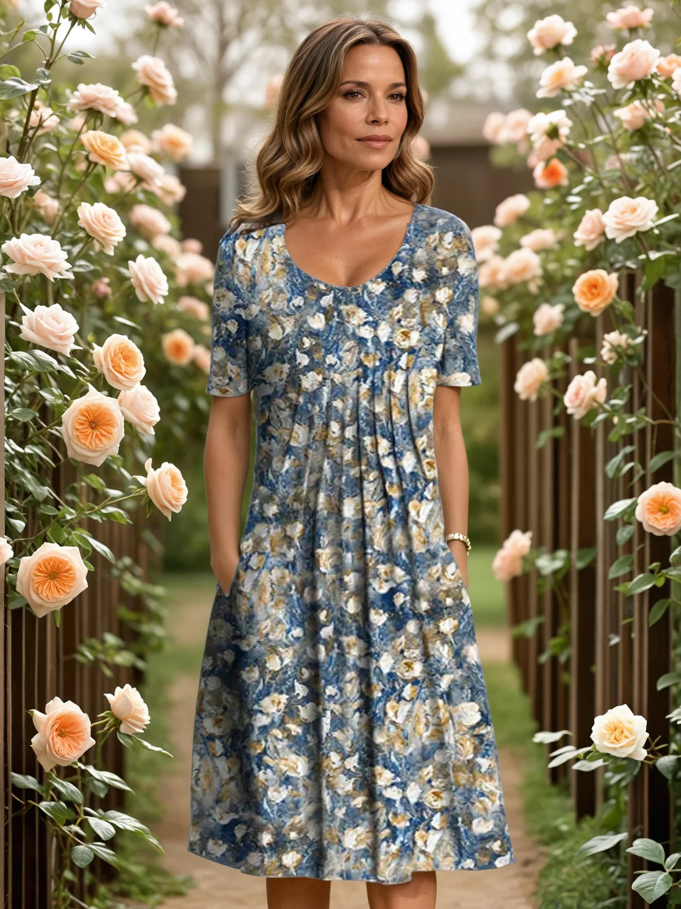 ELEANOR | ELEGANT DRESS WITH TUMMY COVERAGE