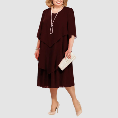 ROSE | ELEGANCE CHIFFON MIDI DRESS