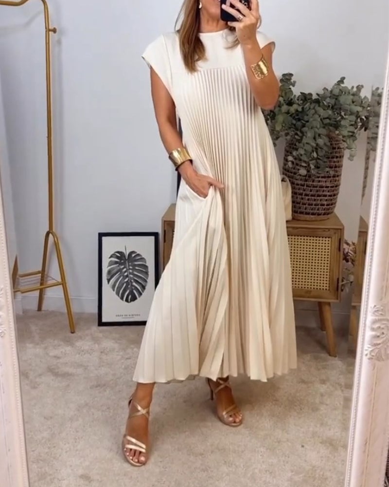 ABBY | FLOWY PLEATED DRESS