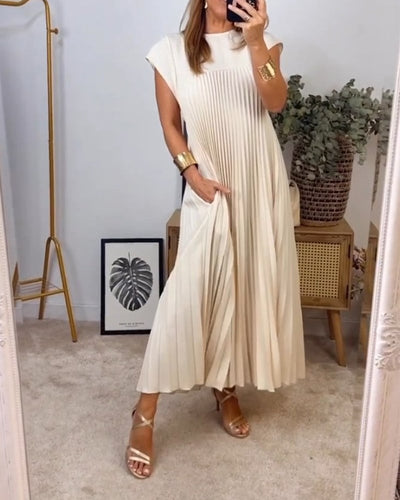 ABBY | FLOWY PLEATED DRESS