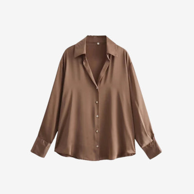 MADELEINE | ELEGANT SATIN BUTTON SHIRT