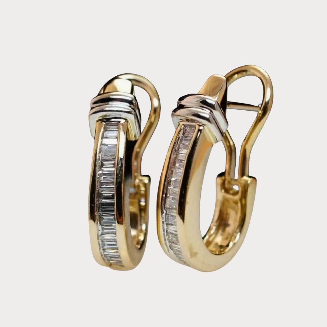 Velvet Grace | Gold & Diamond Earrings