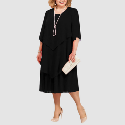 ROSE | ELEGANCE CHIFFON MIDI DRESS