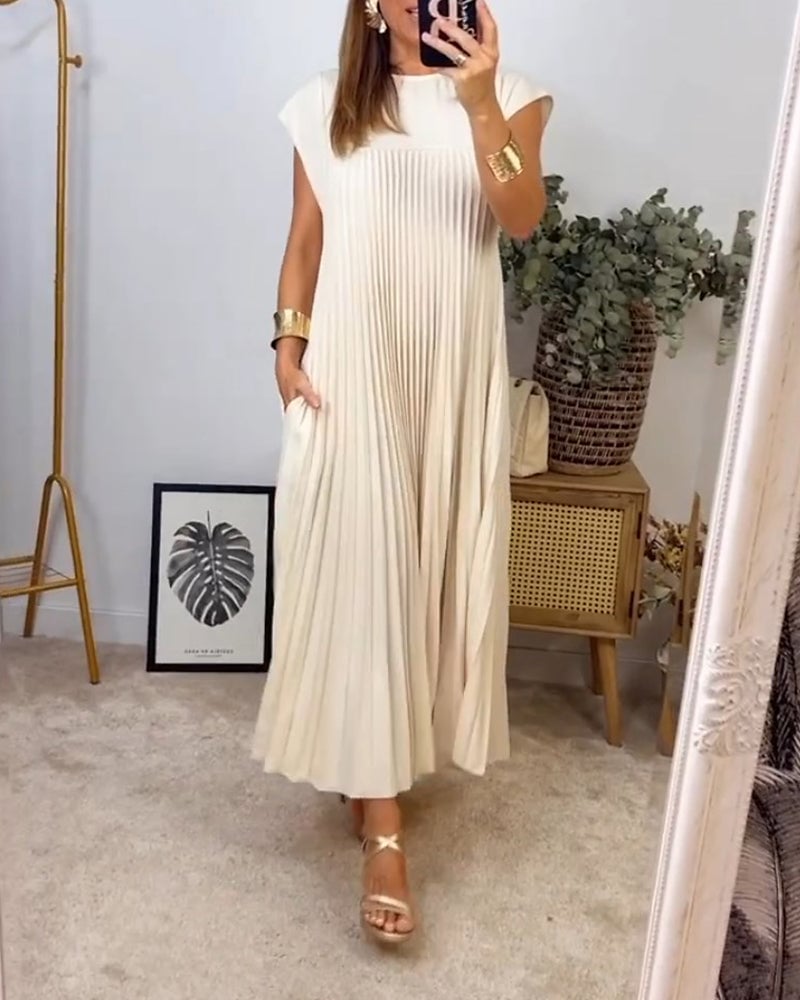 ABBY | FLOWY PLEATED DRESS