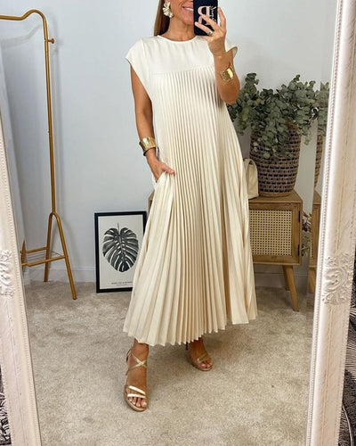ABBY | FLOWY PLEATED DRESS