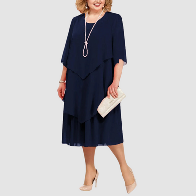 ROSE | ELEGANCE CHIFFON MIDI DRESS