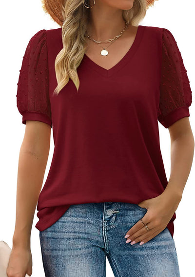 IVY | SHEER DOT SLEEVE BLOUSE