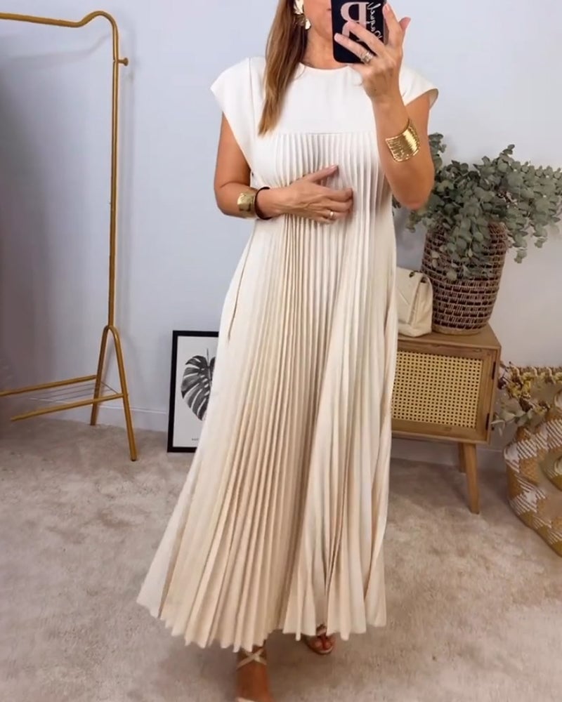ABBY | FLOWY PLEATED DRESS