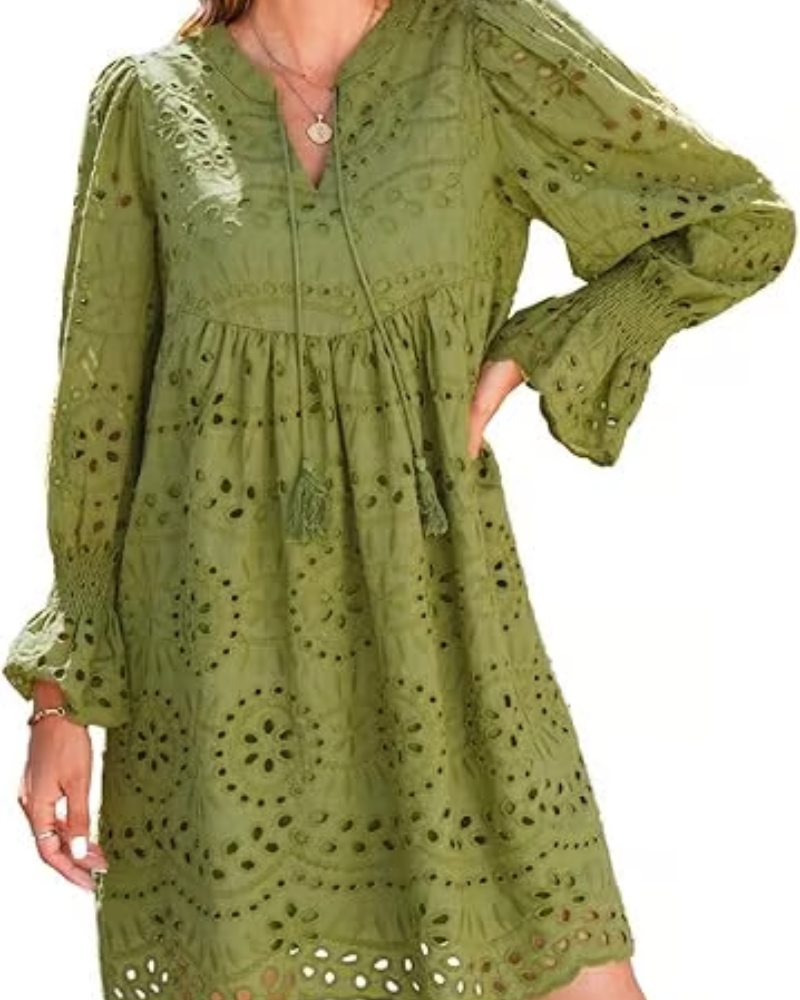 VIVIENNE | BRODERIE ANGLAISE MINI DRESS