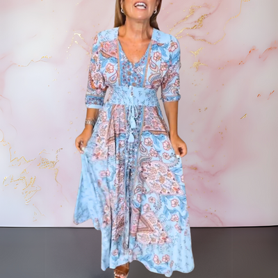 FAY | BOHO PRINT MAXI DRESS