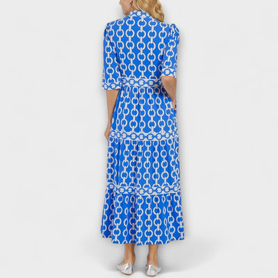 Solene | Midi Dress with Chain Pattern