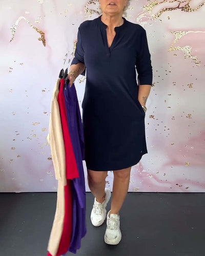 Elka | Effortless V-Neck Shift Dress