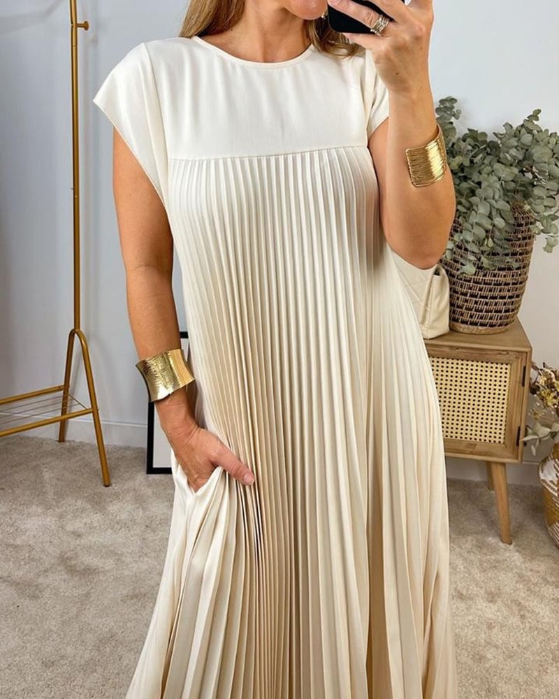 ABBY | FLOWY PLEATED DRESS