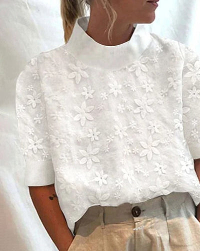 MARA | EMBROIDERED FLORAL BLOUSE