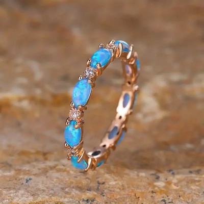 Deep Blue Glow I Ocean Ring