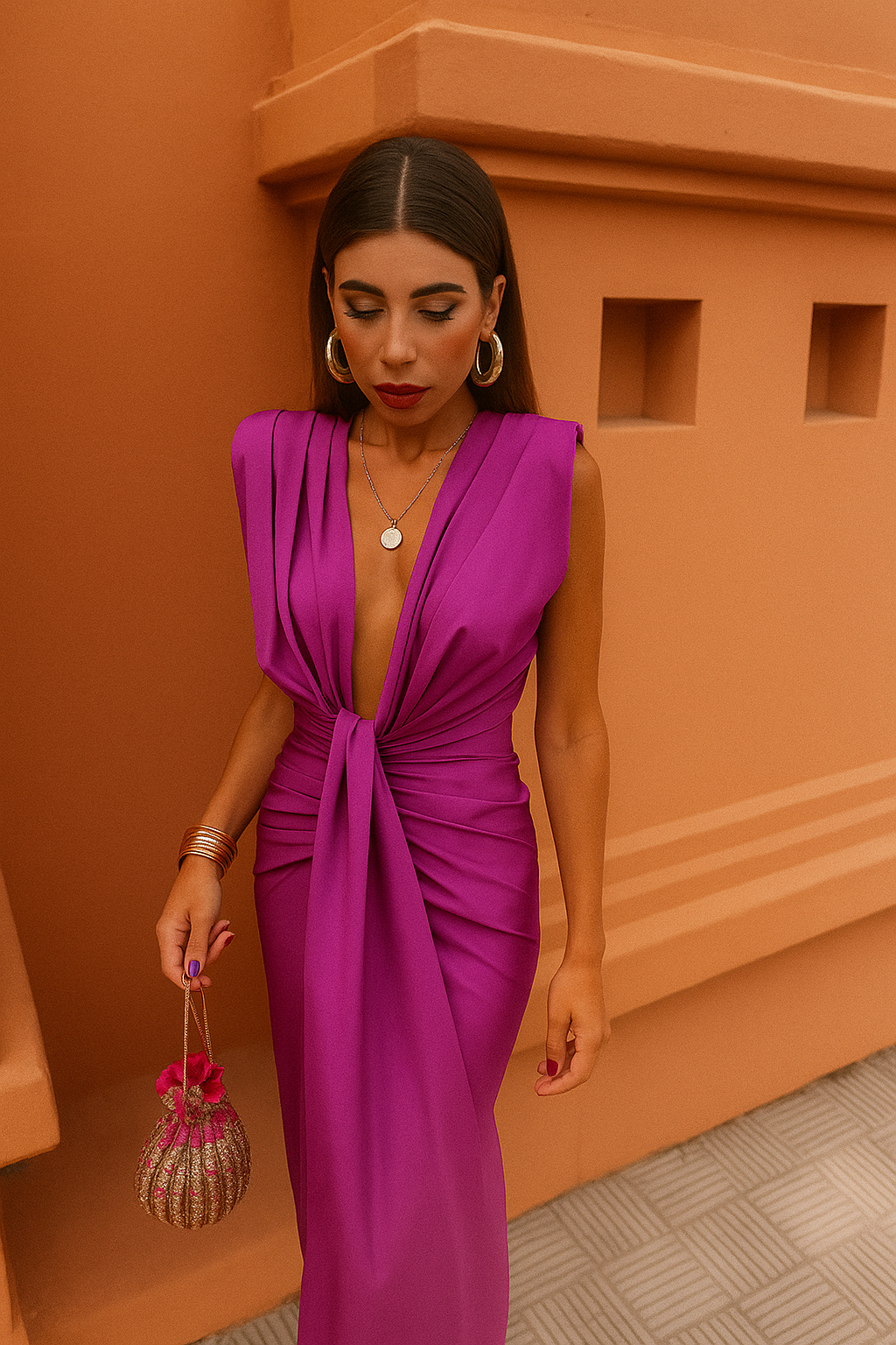 Lavinia  | Pleated Flowy Maxi Dress