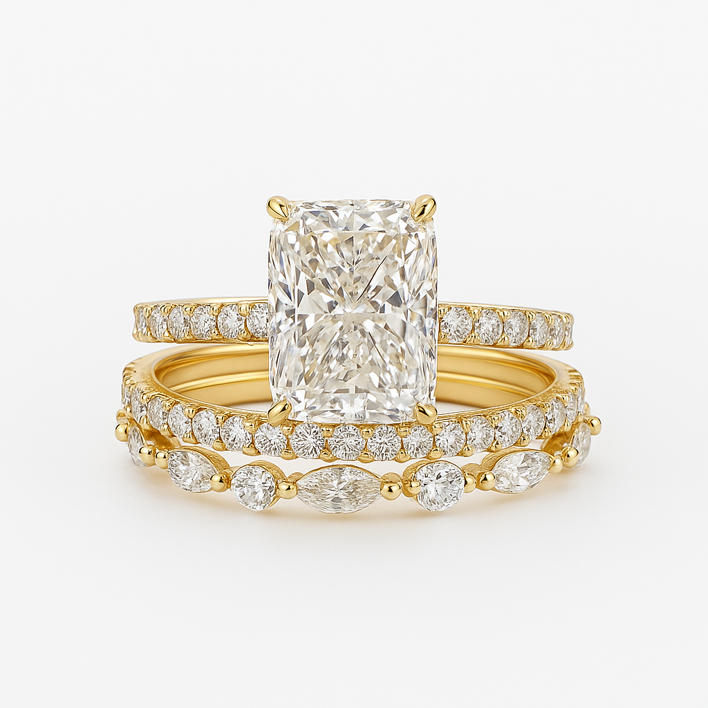 Amour I  3PC Wedding Ring Set