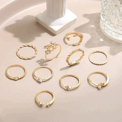 Rosalia I 10 Silver and Gold Set Ring