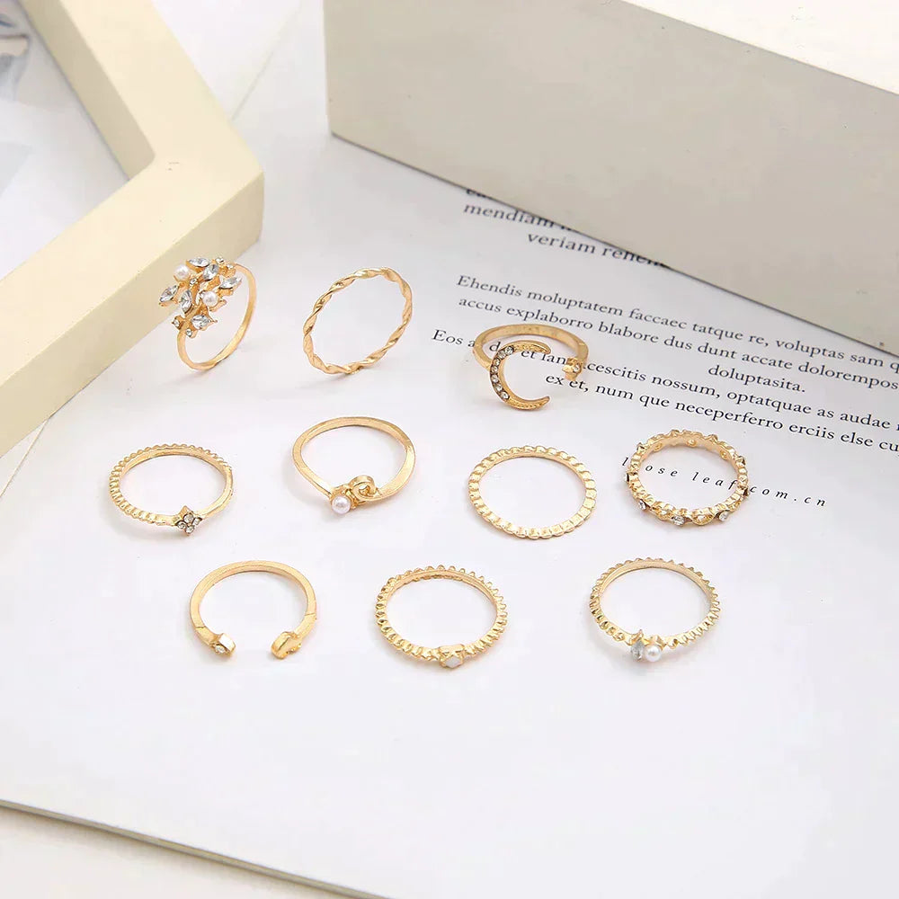 Rosalia I 10 Silver and Gold Set Ring
