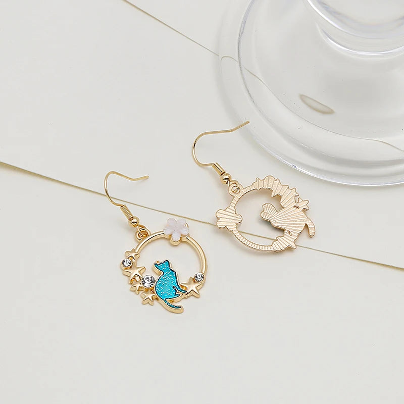 Stargazer Whiskers I  Cat Earrings