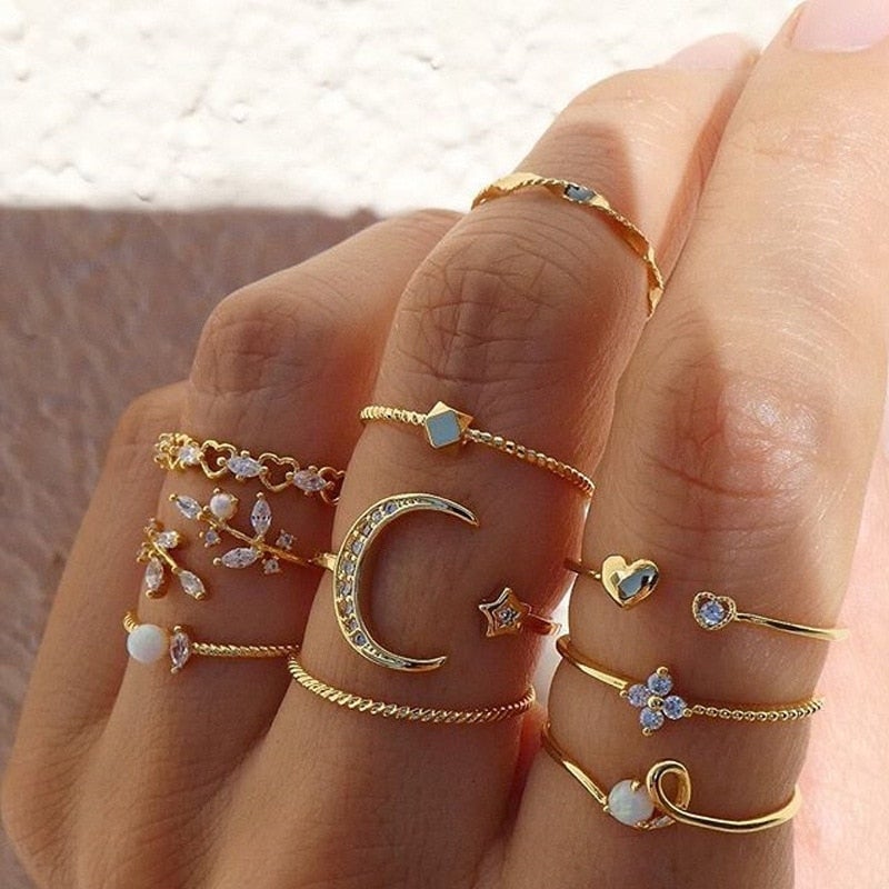 Rosalia I 10 Silver and Gold Set Ring
