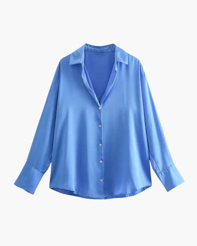 MADELEINE | ELEGANT SATIN BUTTON SHIRT