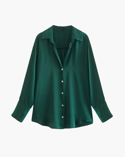 MADELEINE | ELEGANT SATIN BUTTON SHIRT