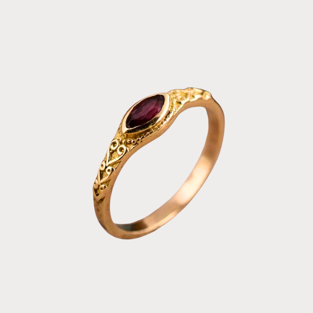 Ruby Whisper | Vintage Ring with Red Crystal